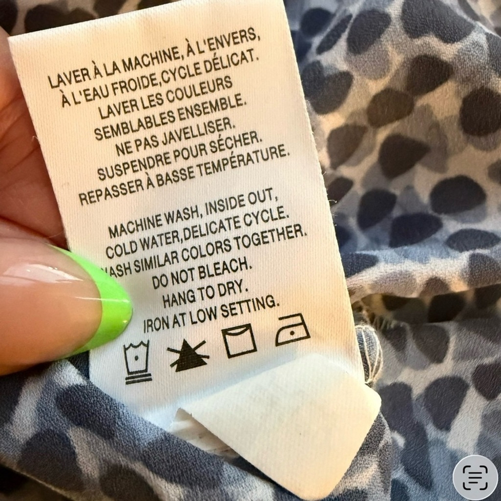 Reitmans Essentials Blue Abstract Patterned Blous… - image 5